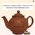 Traditional Handmade 2 Cup Terracotta Teapot with Logo | Made with Staffordshire Red Clay