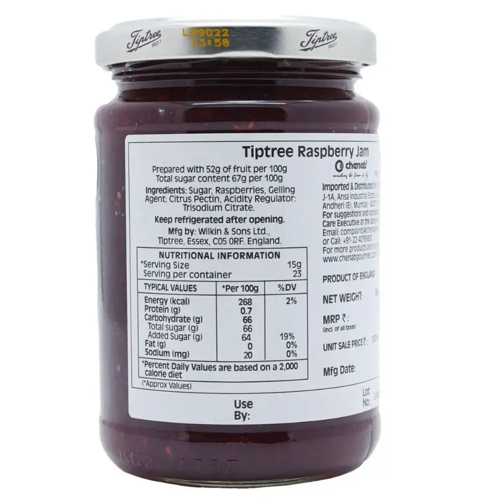 Tiptree Sweet Tip Raspberry Preserve, 12 Ounce