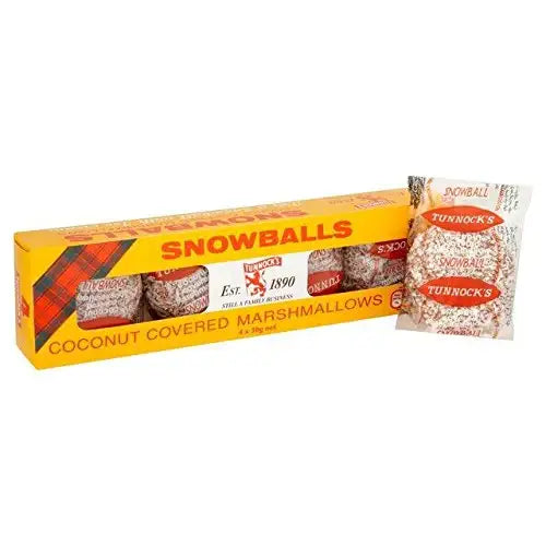 Tunnock's Snowballs Coconut Covered Marshmallows (4 Pieces) - 120g