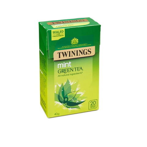 Twinings Mint Green Tea 20 Single Tea Bags 40g