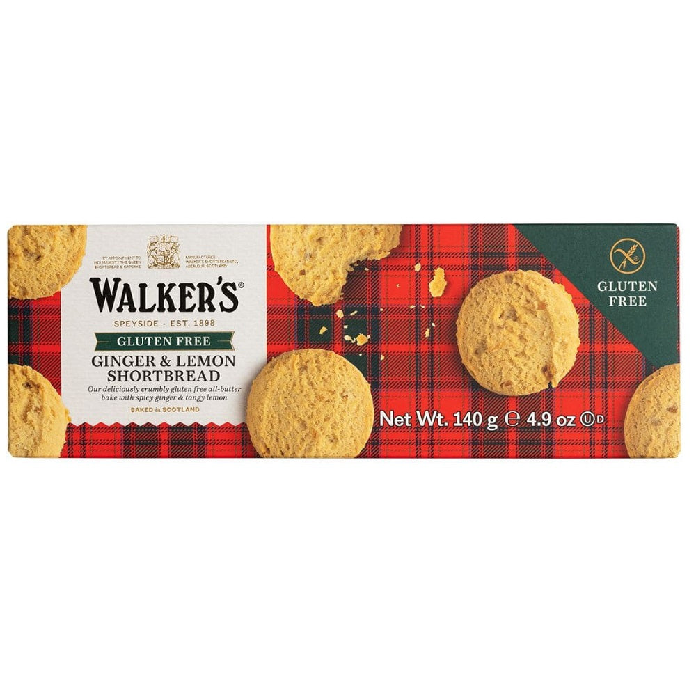 Walkers Gluten Free Ginger & Lemon Shortbread Cookies, 4.9 Ounce product image