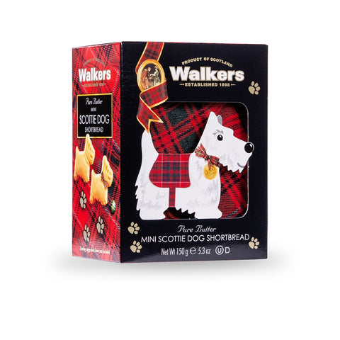 Walker’s Shortbread Pure Butter Mini Scottie Dog Shaped Shortbread Cookies 150g Box