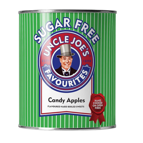 Uncle Joe's Suger Free Candy Apples Sweets 120g Tin