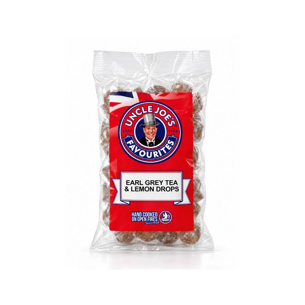 Uncle Joe's Quint Essentially English Earl Grey Tea And Lemon Drops 227G – traditional UK sweets