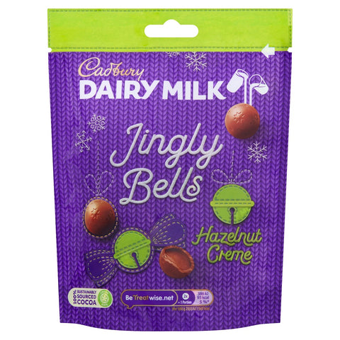 Cadbury Dairy Milk Jingly Bells Hazelnut Creme Bag 73g
