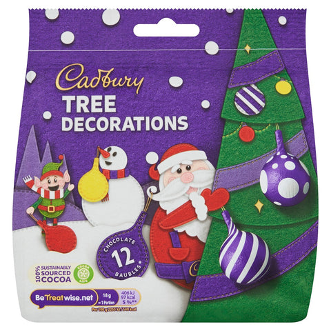 Cadbury Milk Chocolate Christmas Tree Decorations 72g