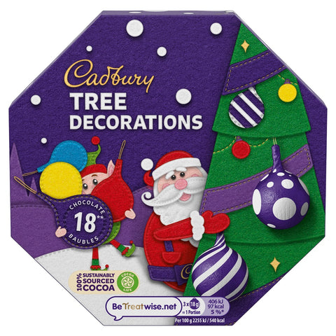 Cadbury Milk Chocolate Christmas Tree Decorations 108g
