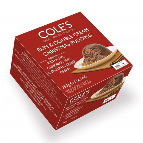 Cole's Rum & Double Cream Christmas Pudding 350g