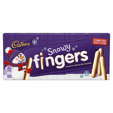 Cadbury Snowy Fingers White & Milk Chocolate 115g