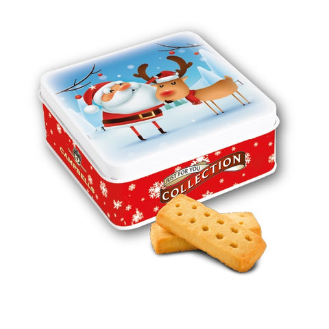 Campbell's Pure Butter shortbread Fingers - Christmas Santa/Rudolph Tin 90g