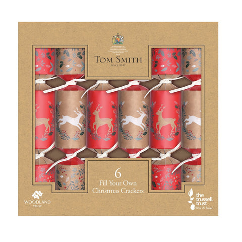 Tom Smith Christmas Crackers - Fill Your Own Kraft Crackers 11" (6pk)