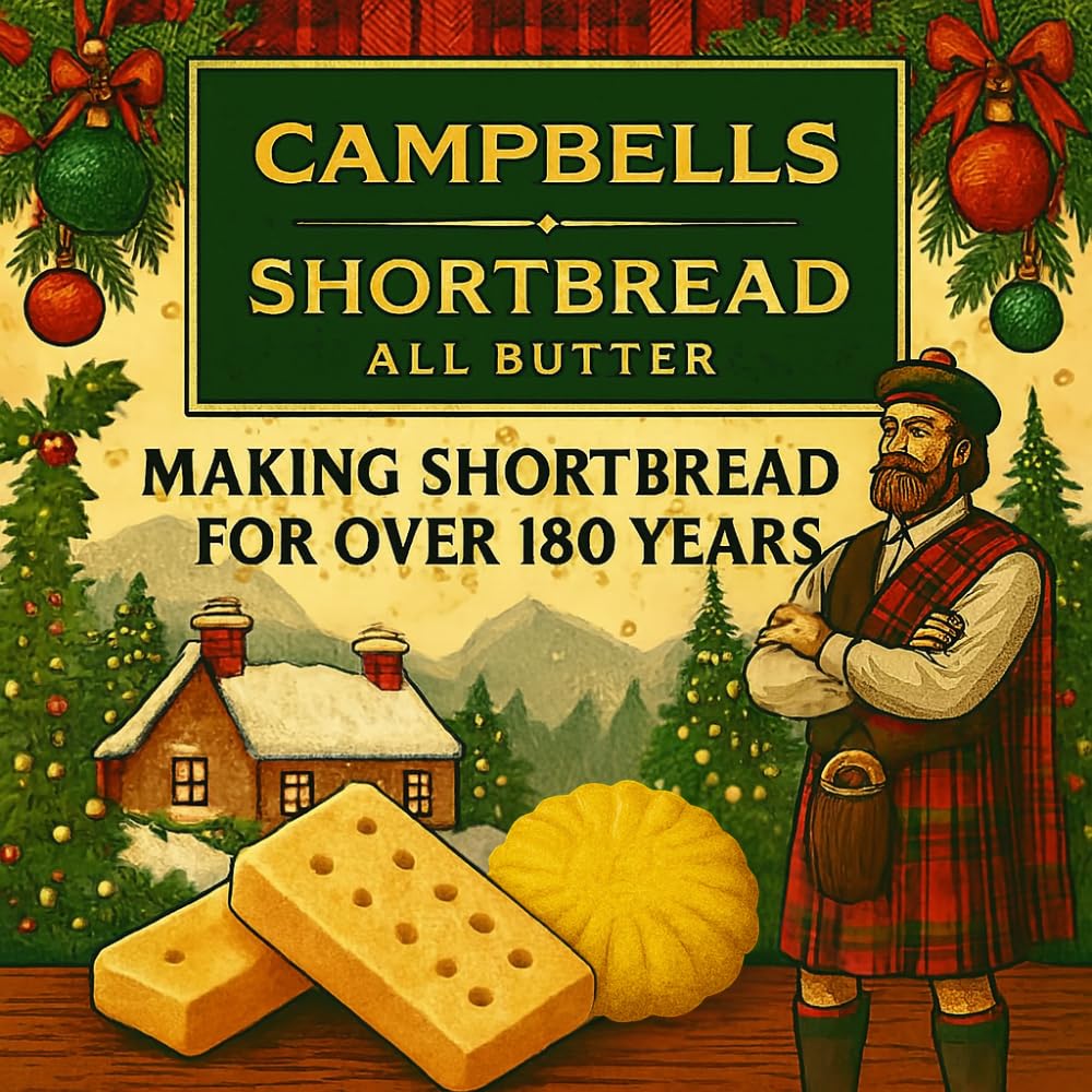 Campbells Shortbreads Westie with Tartan Bow Tie Tin (Assorted Shortbread Shapes) 150g