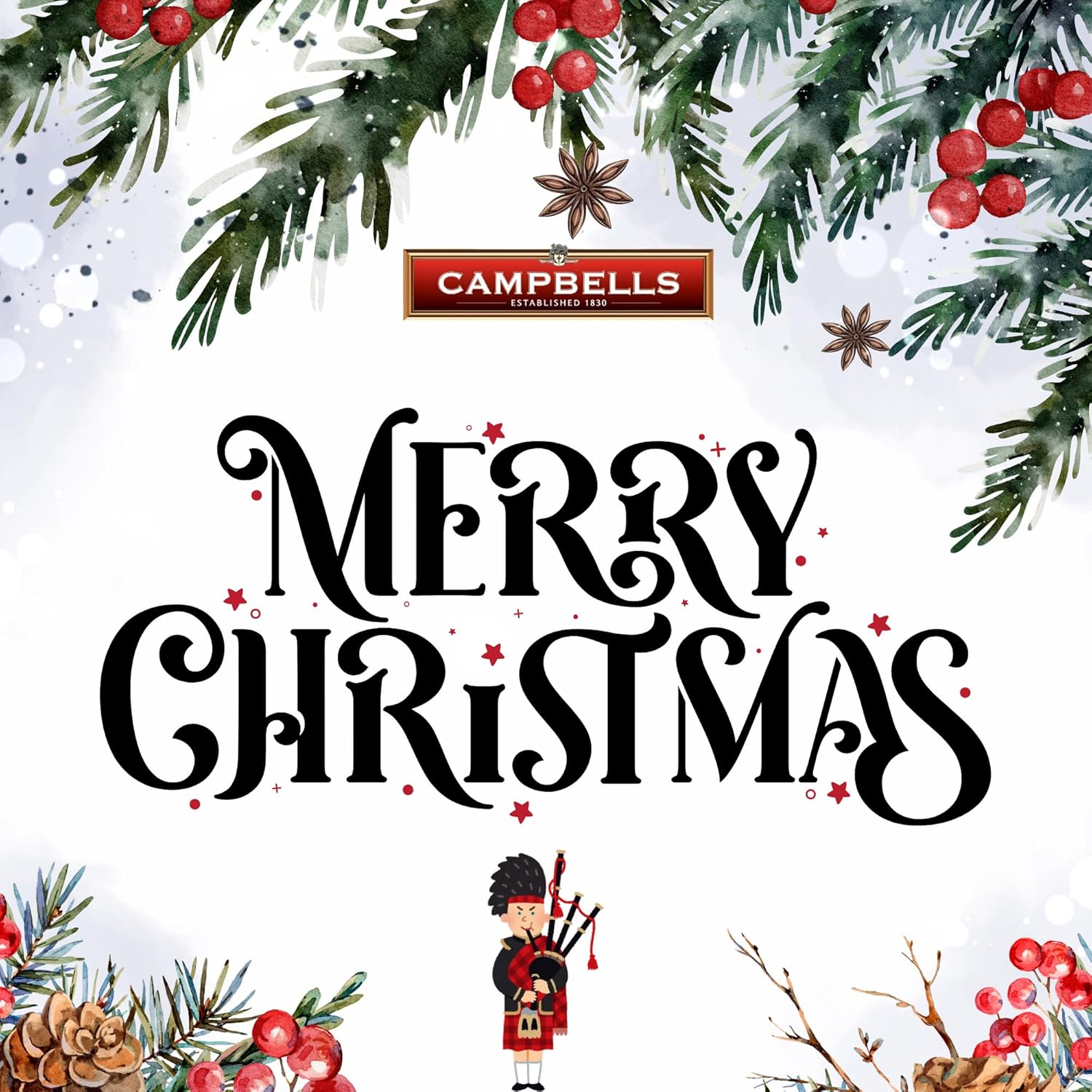 Campbells Shortbreads Christmas Scene Tin (Assorted Shortbread Shapes) 150g