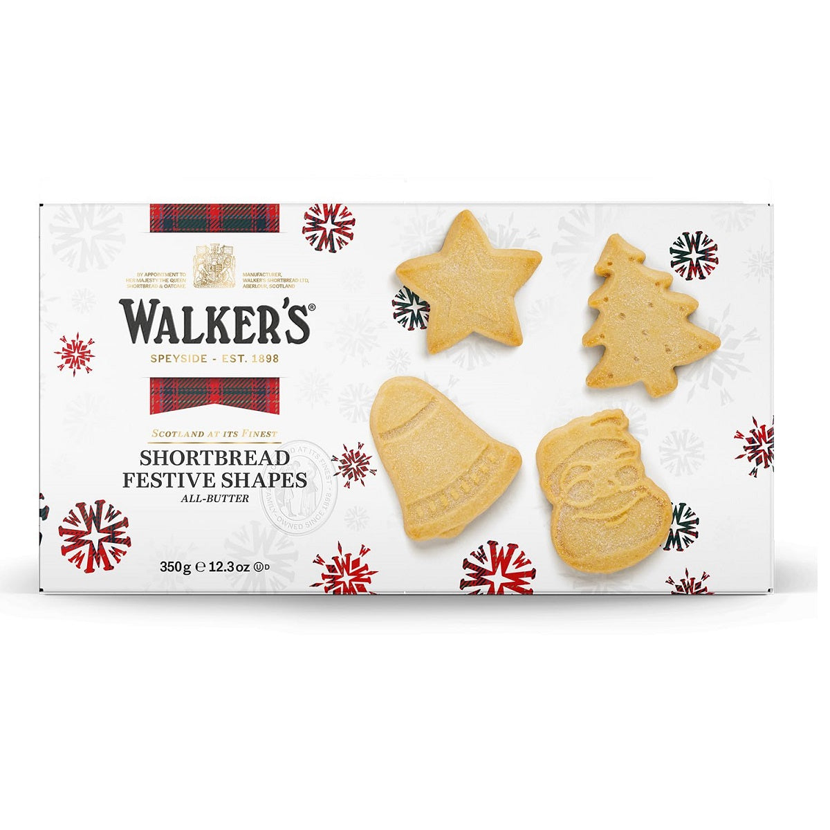 Walkers Shortbread Festive Shapes Carton 12.3 oz