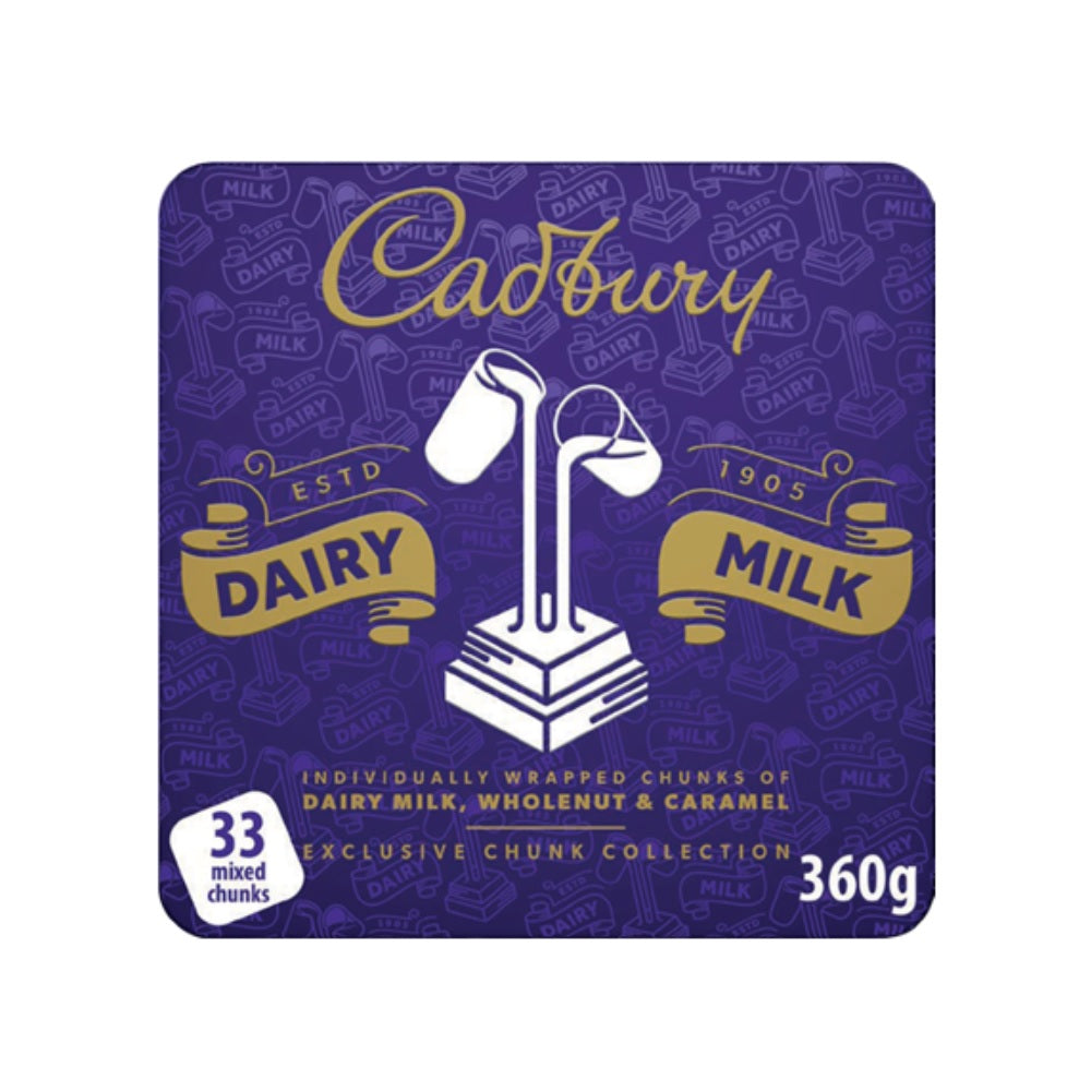 Cadbury Dairy Milk Mixed Chocolate Chunks Tin 360g