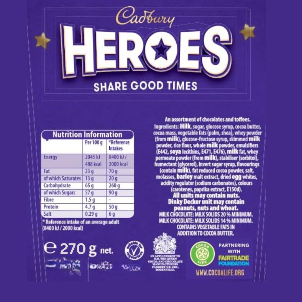 C'bury Heroes Chocolate Pouch 270g