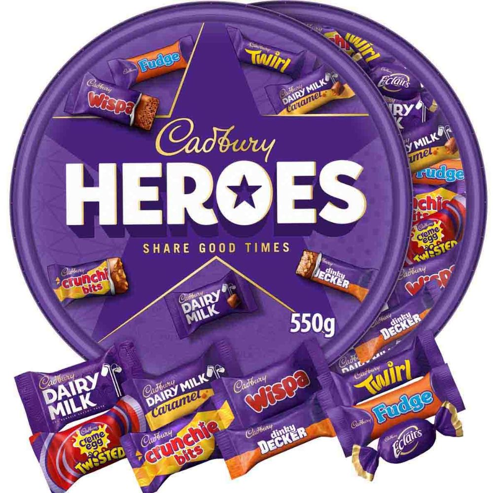 Cadbury Heroes Assorted Chocolate Tub 550g