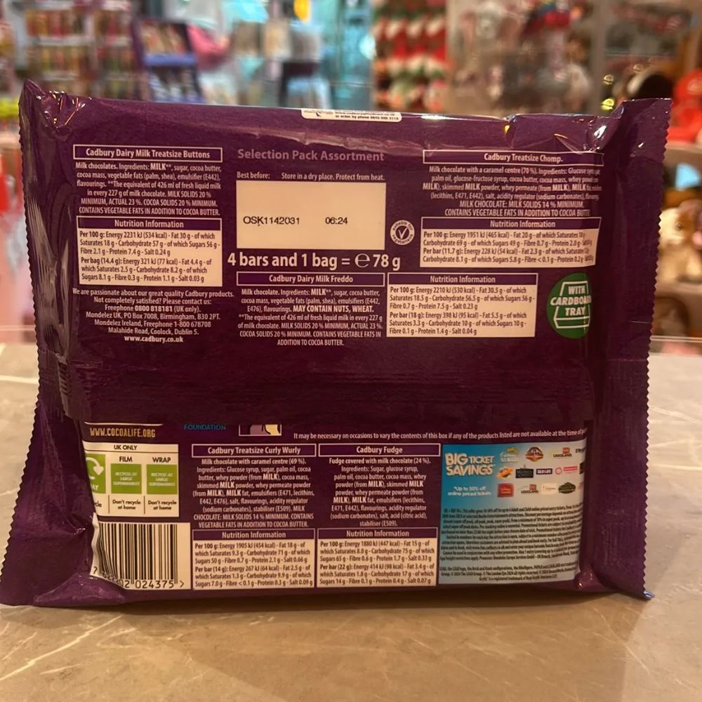 C'bury Chocolate Small Santa Selection Box 78g