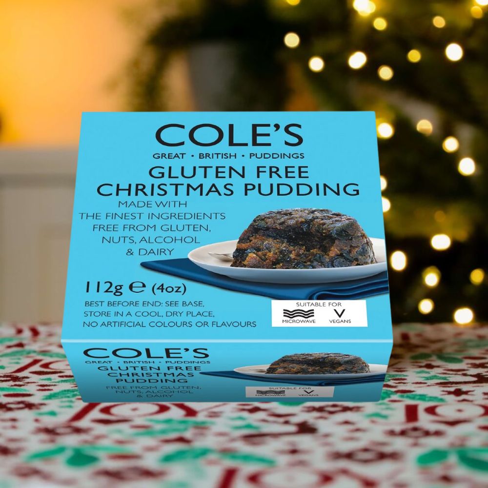 Cole's Puddings Gluten Nuts And Alcohol Free Christmas Pudding 112g