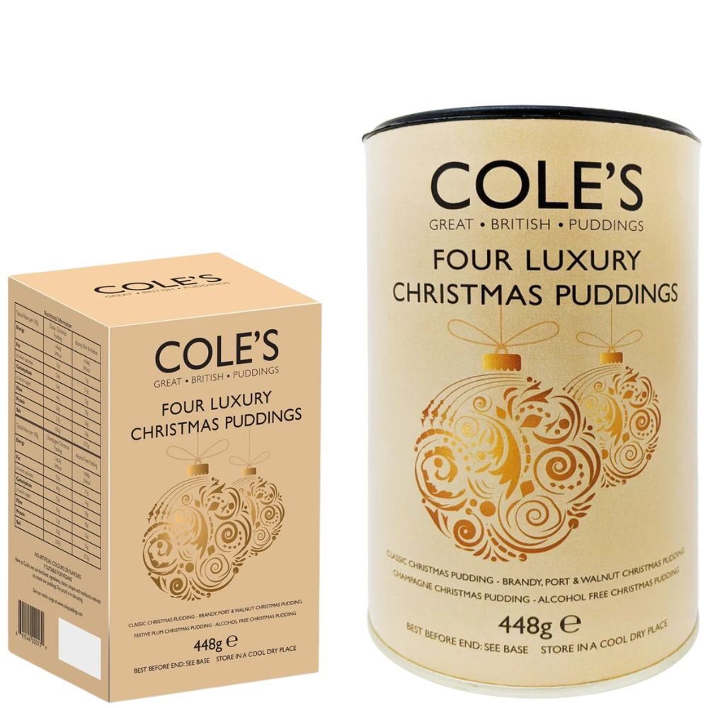 Cole's Puddings Luxury Christmas Puddings 4pk 448g