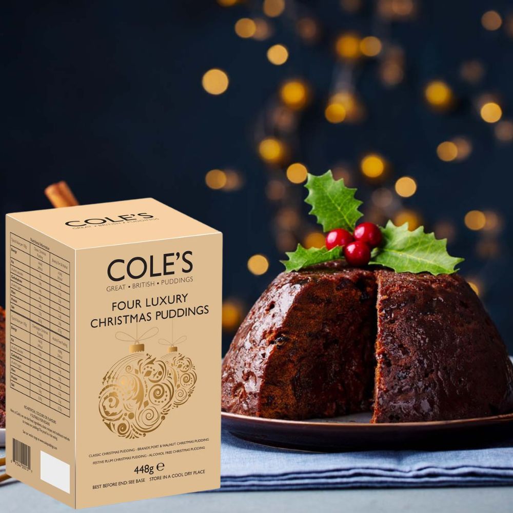 Cole's Puddings Luxury Christmas Puddings 4pk 448g
