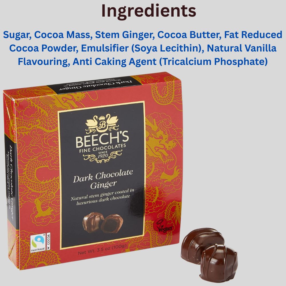 Beech's Dark Chocolate Ginger 100g