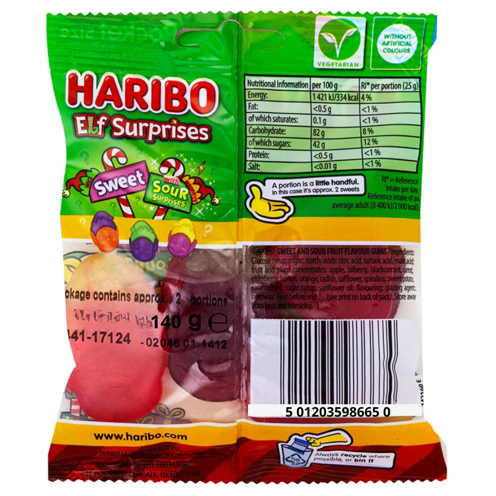 Haribo Elf Surprises Sweets Bag 140g
