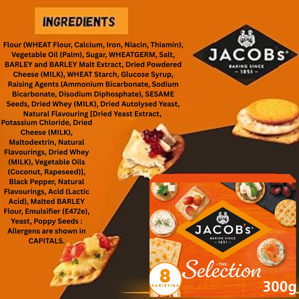 Jacob's The Selection 8 Cracker Varieties 300g