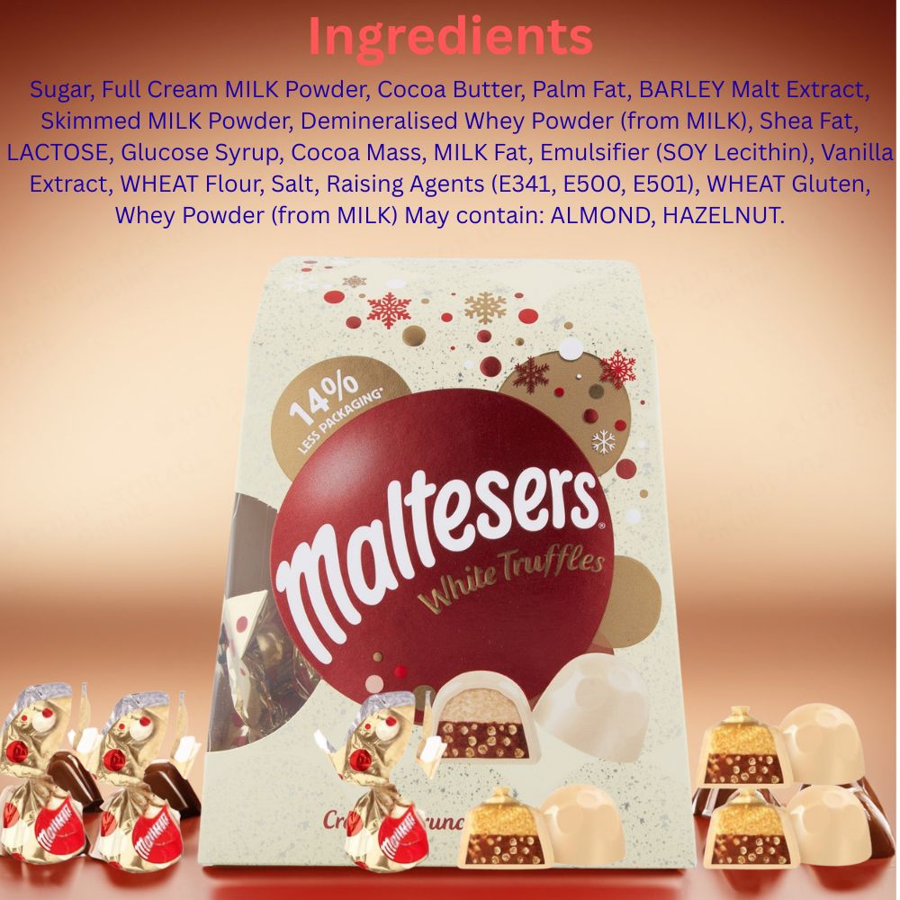 M'ltesers White Truffles Chocolate Medium Gift Box 200g