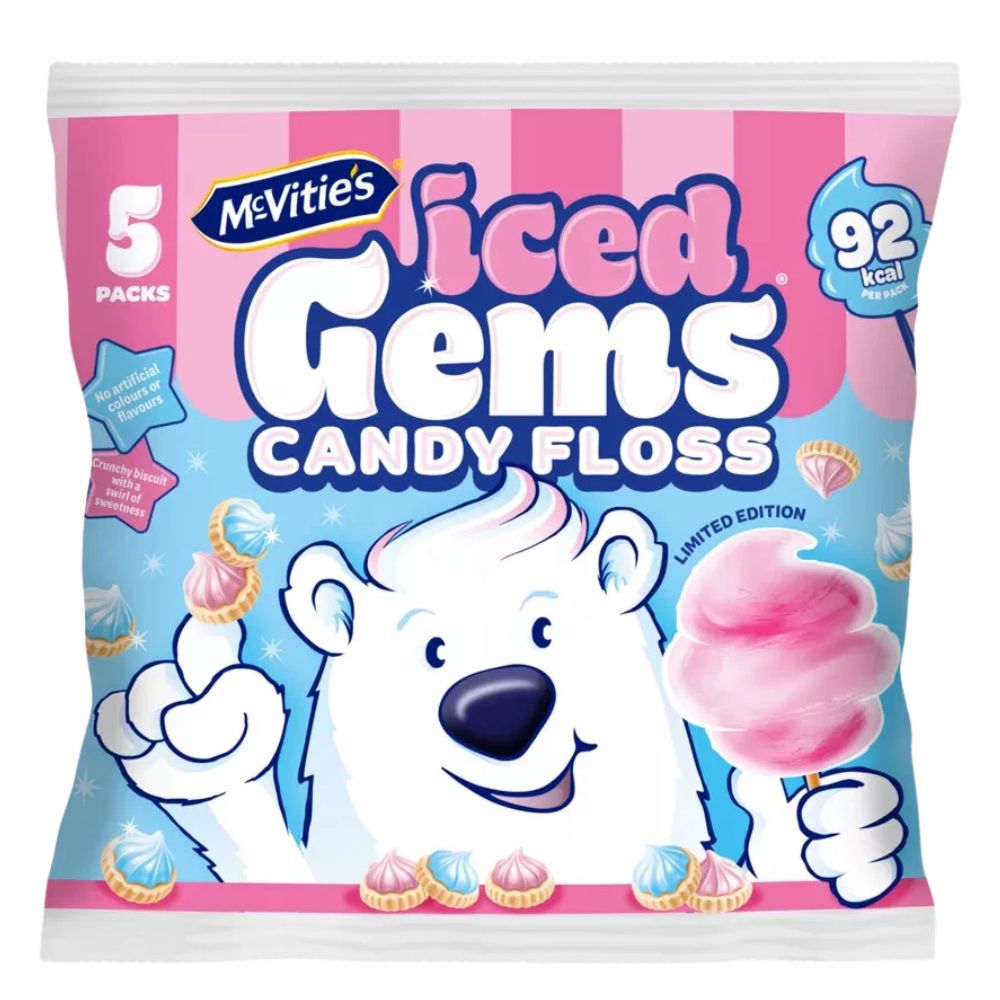 McVitie's Candyfloss Iced Gems 5pk (5X23G) 115g