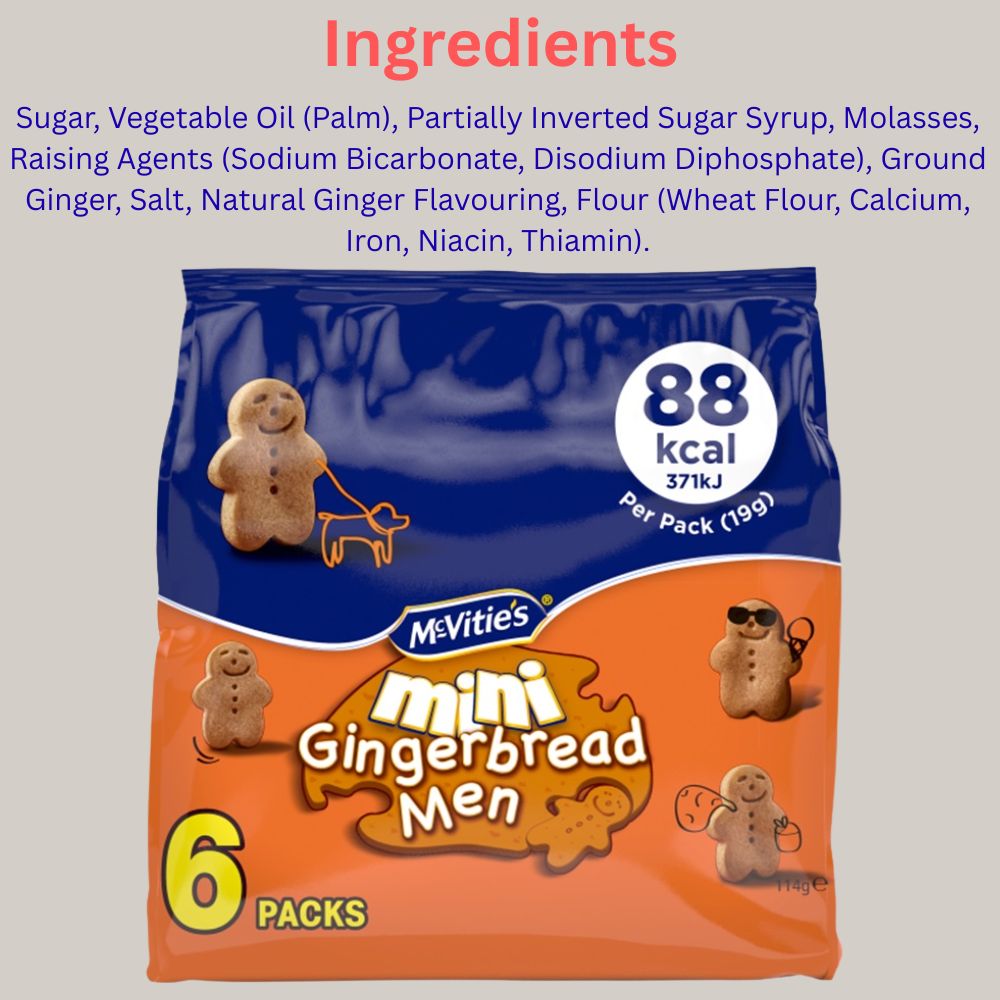 McVitie's Mini Gingerbread Men 6pk (6X19) 114g