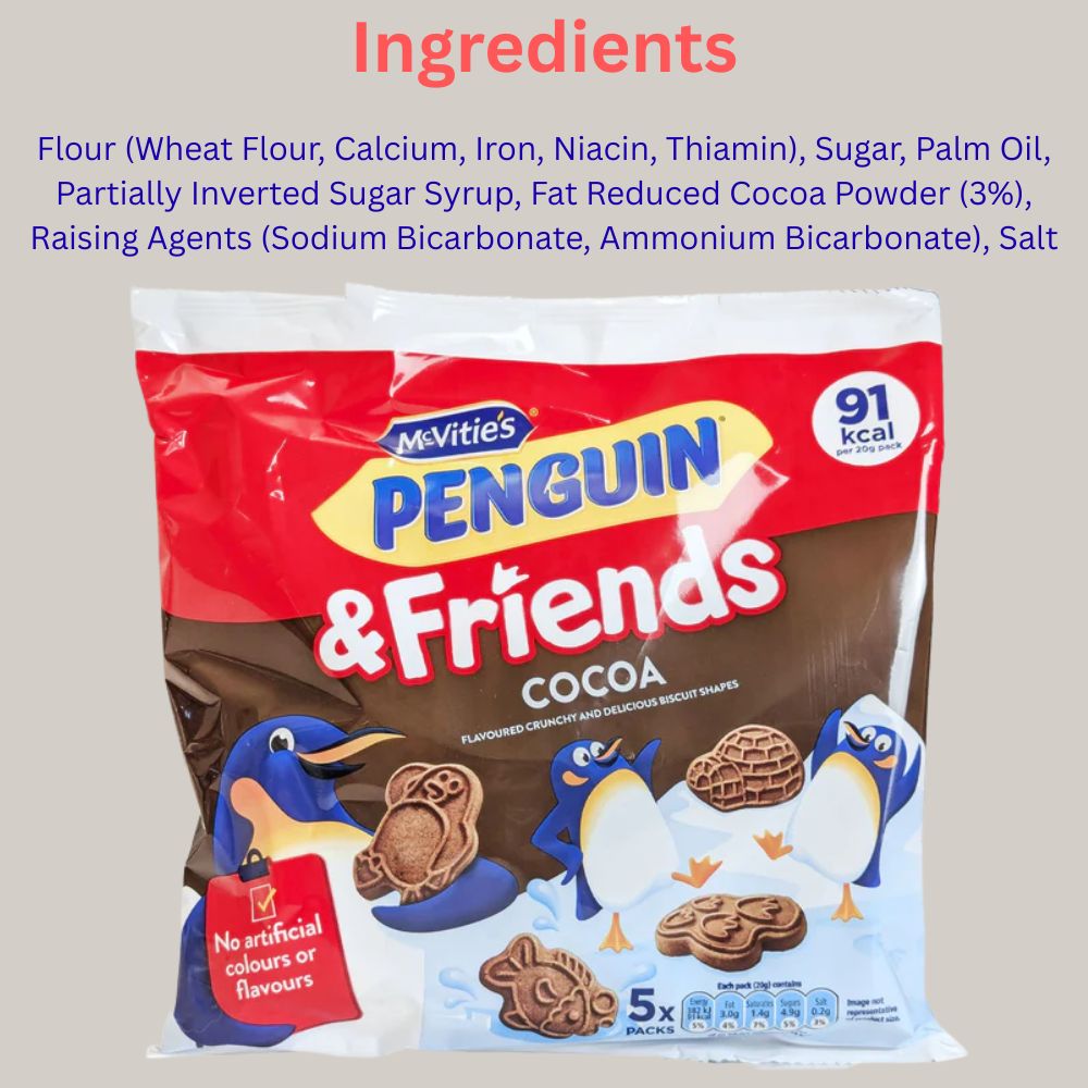 McVitie's Penguin & Friends Cocoa 5pk (5X20) 100g