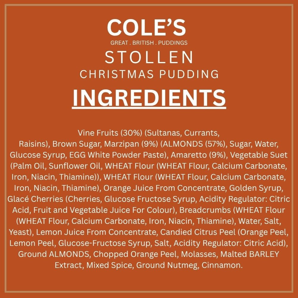 Cole's Stollen Christmas Pudding 454g