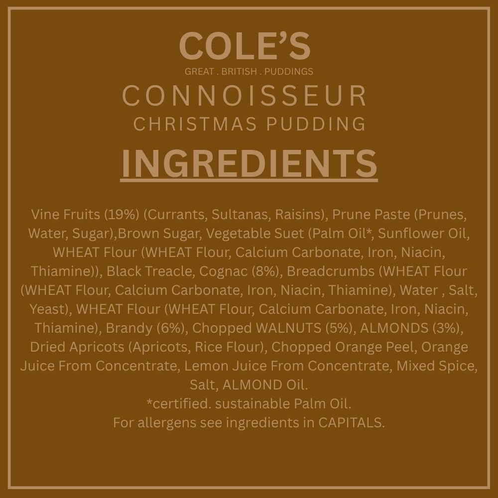 Cole's Connoisseur Christmas Pudding 454g