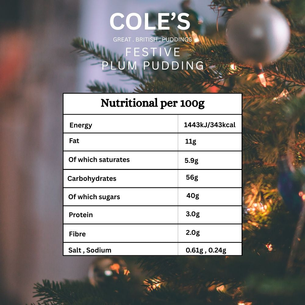 Cole's Festive Plum Pudding 454g