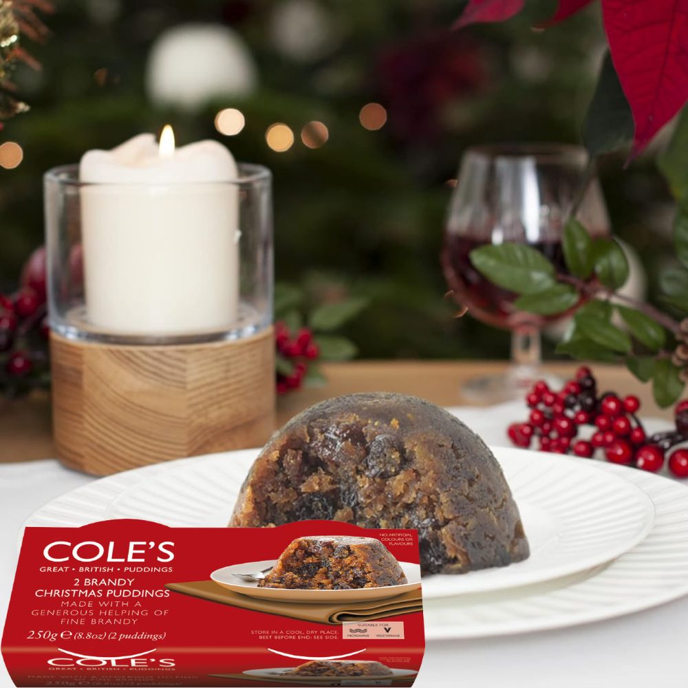 Cole's Brandy Christmas Pudding Twin Pack (2X125G) 250g