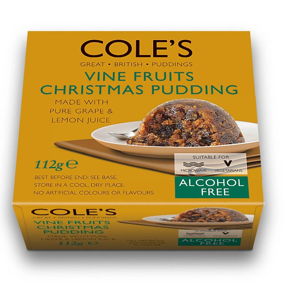 Cole's Puddings Gluten Nut And Alcohol Free Christmas Pudding 112g