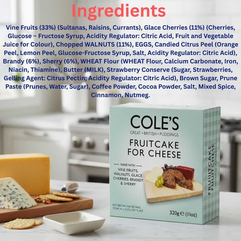 Cole's Fruitcake For Cheese 320g