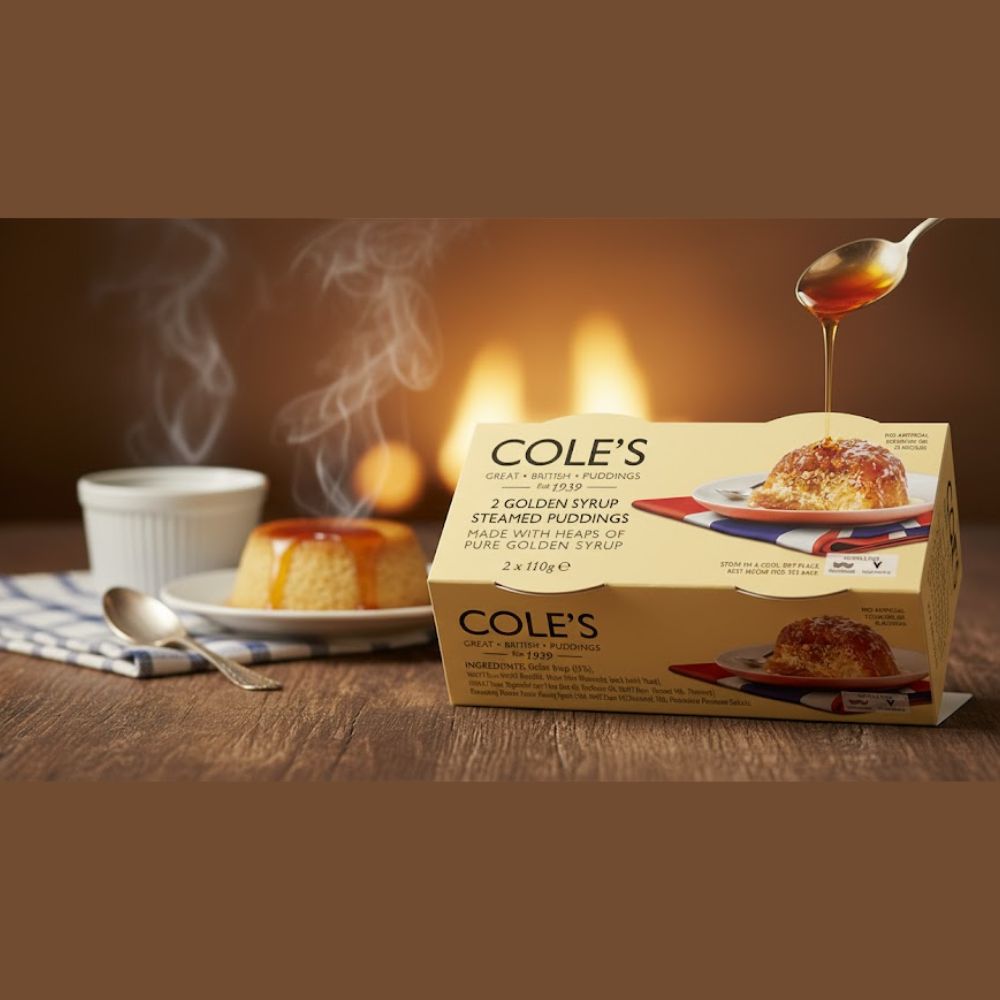Cole's Golden Syrup Steamed Pudding Twin Pack (2X110g) 220g