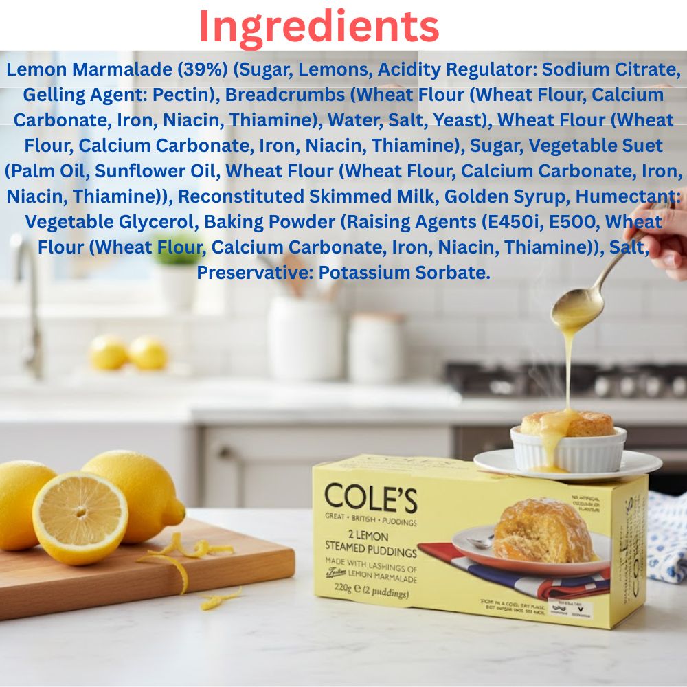Cole's Lemon Steamed Pudding Twin Pack (2X110g) 220g