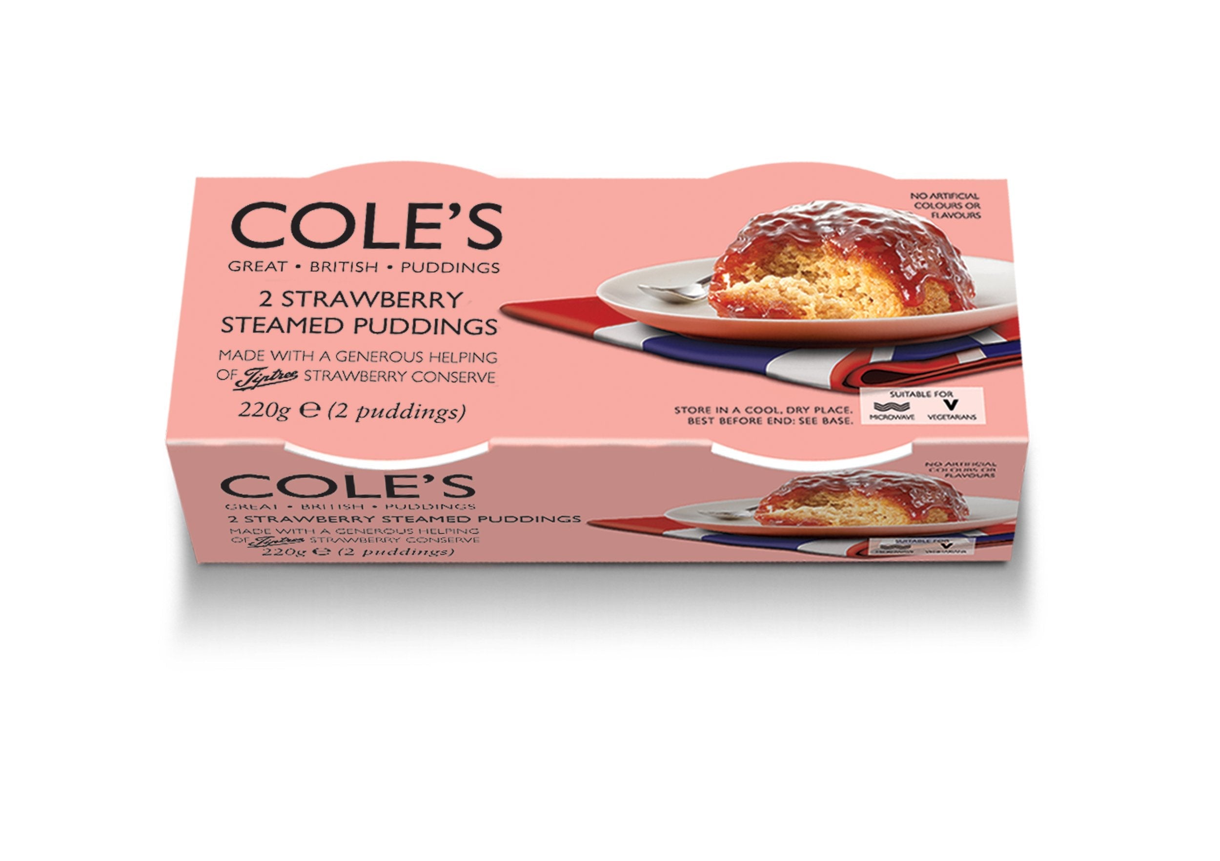 Cole's Strawberry Steamed Pudding Twin Pack (2X110g) 220g