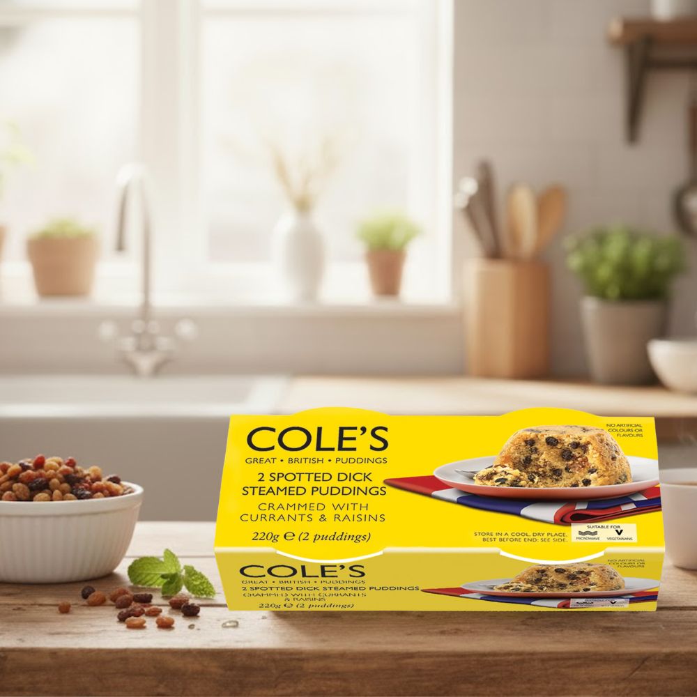 Cole's Spotted Dick Steamed Pudding Twin Pack (2X110g) 220g