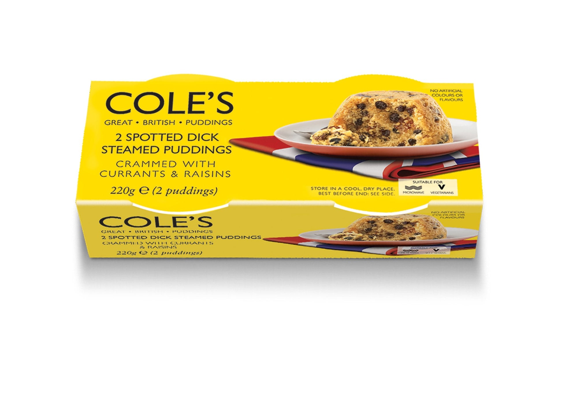 Cole's Spotted Dick Steamed Pudding Twin Pack (2X110g) 220g