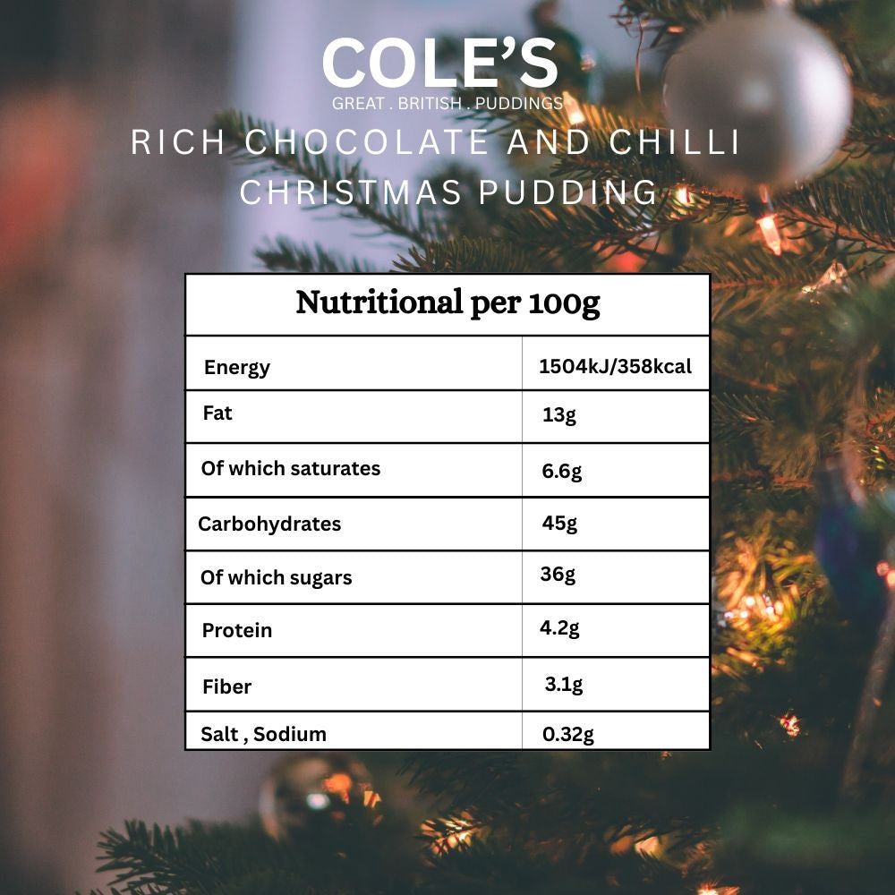 Cole's Rich Chocolate And Chilli Pudding 454g