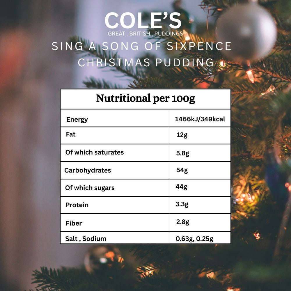Cole's Sing A Song Of Sixpence Christmas Pudding 454g