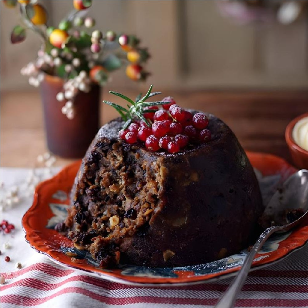 Cole's Brandy Port And Walnut Round Christmas Pudding 454g