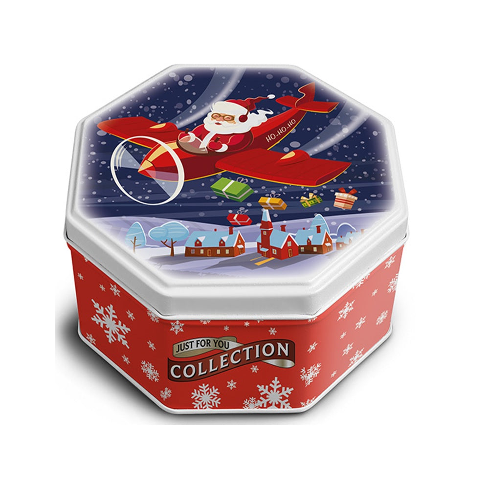Campbells Shortbreads Flying Santa Tin (Petticoat Tails) 115G – decorative Scottish shortbread gift tin
