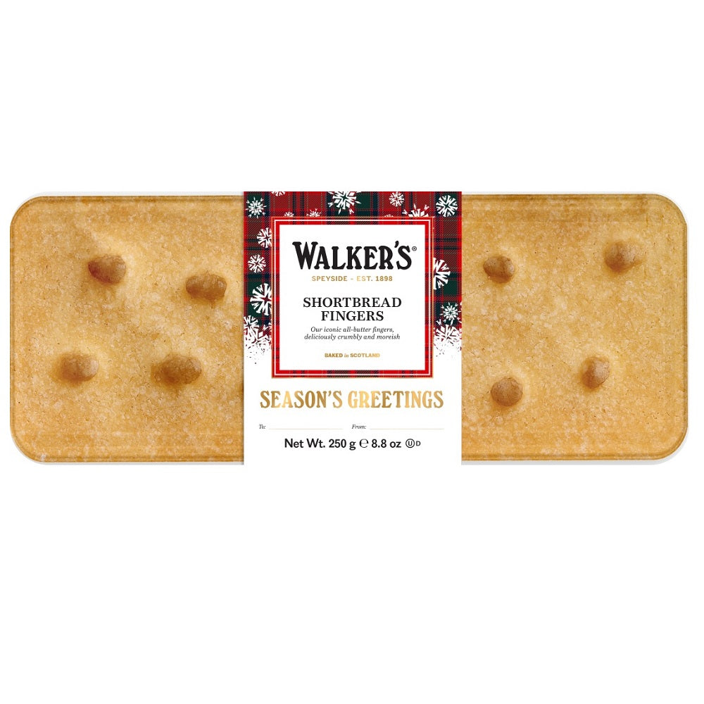 Walkers festive shortbread fingers tin 8.8oz Scottish Christmas gift biscuits