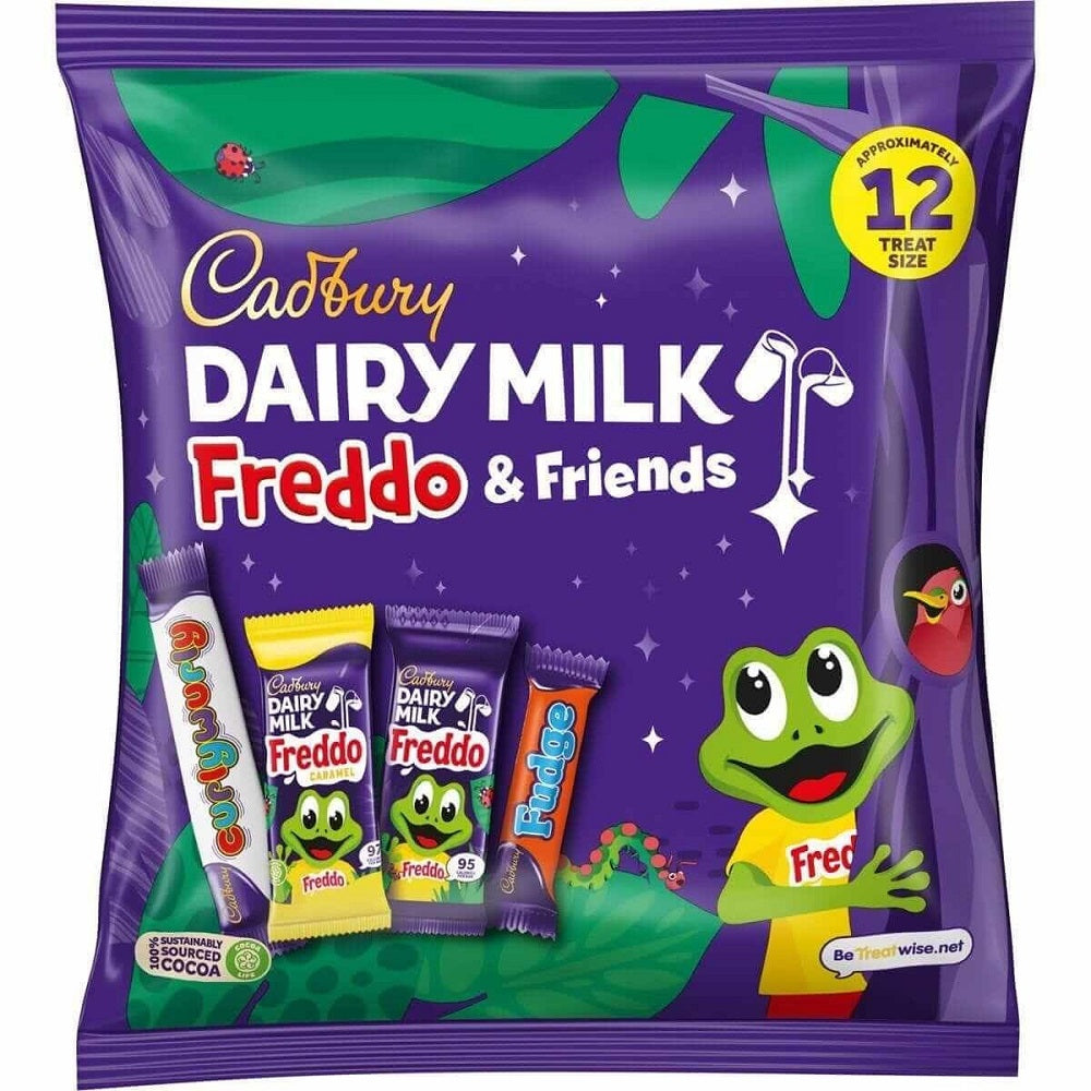 Cadbury Dairy Milk Freddo Treat Size Chocolate Bag 191G – UK Christmas confectionery sharing pack