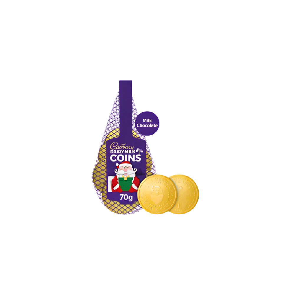 Cadbury Dairy Milk chocolate coins clipstrip, 70g